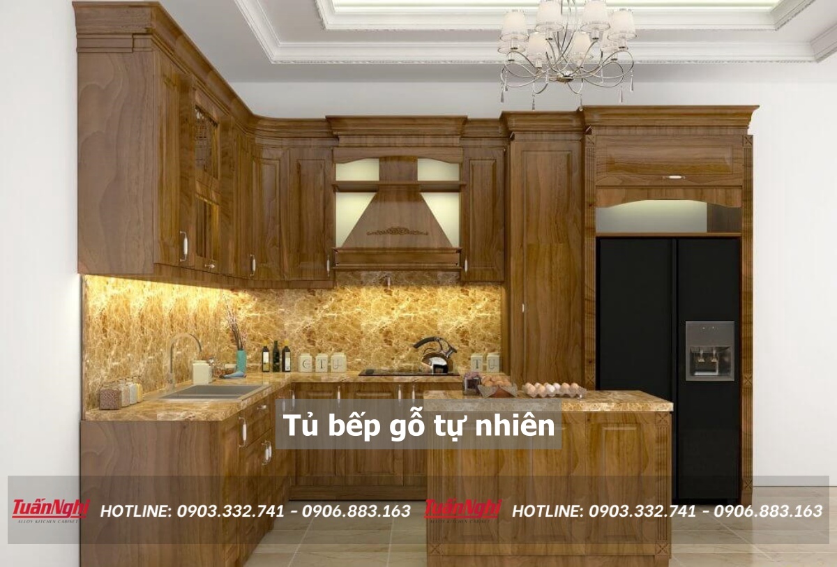 Tủ bếp gỗ tự nhiên