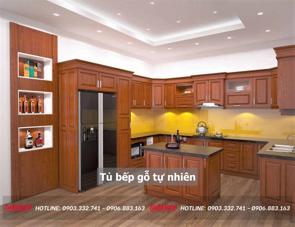 Tủ bếp gỗ tự nhiên