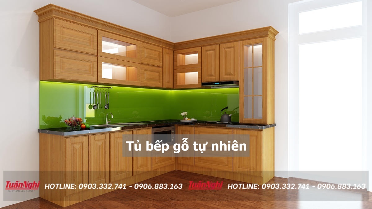 Tủ bếp gỗ tự nhiên