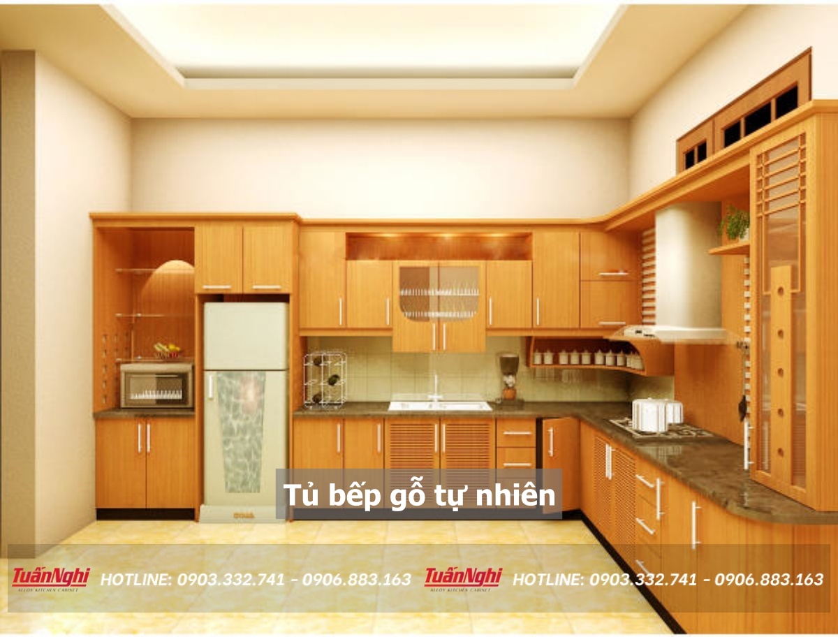 Tủ bếp gỗ tự nhiên