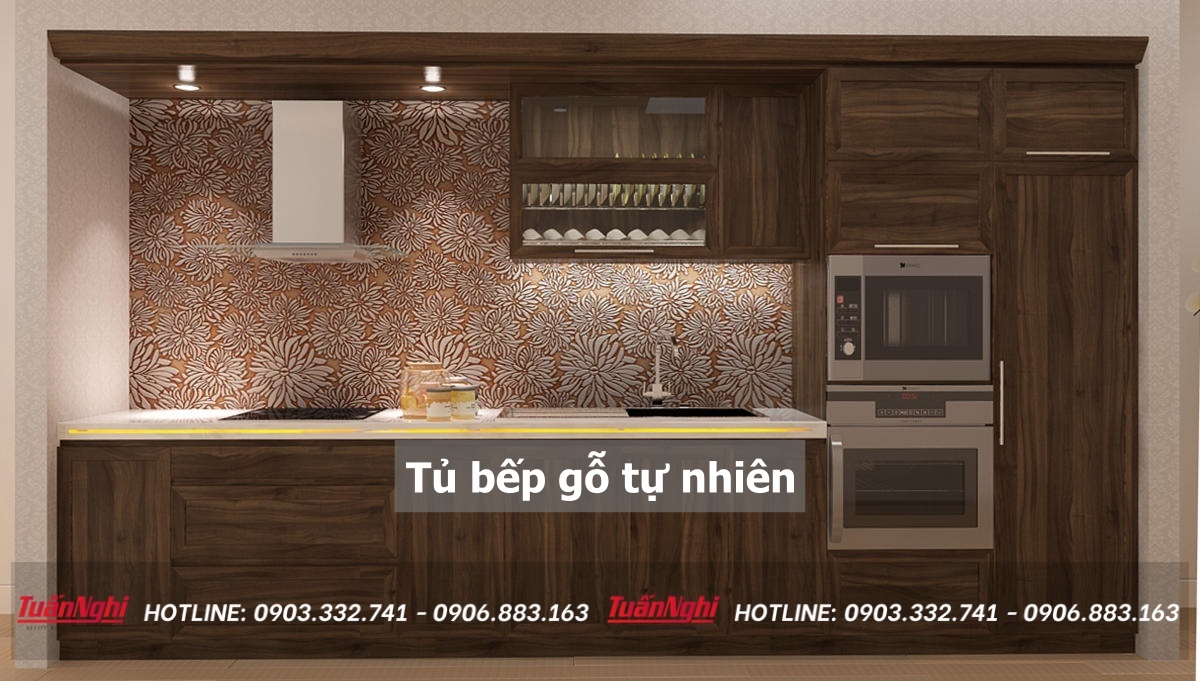 Tủ bếp gỗ tự nhiên