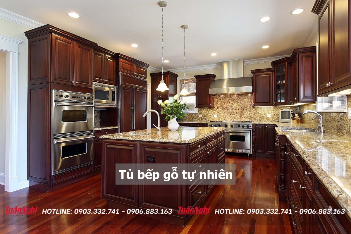 Tủ bếp gỗ tự nhiên