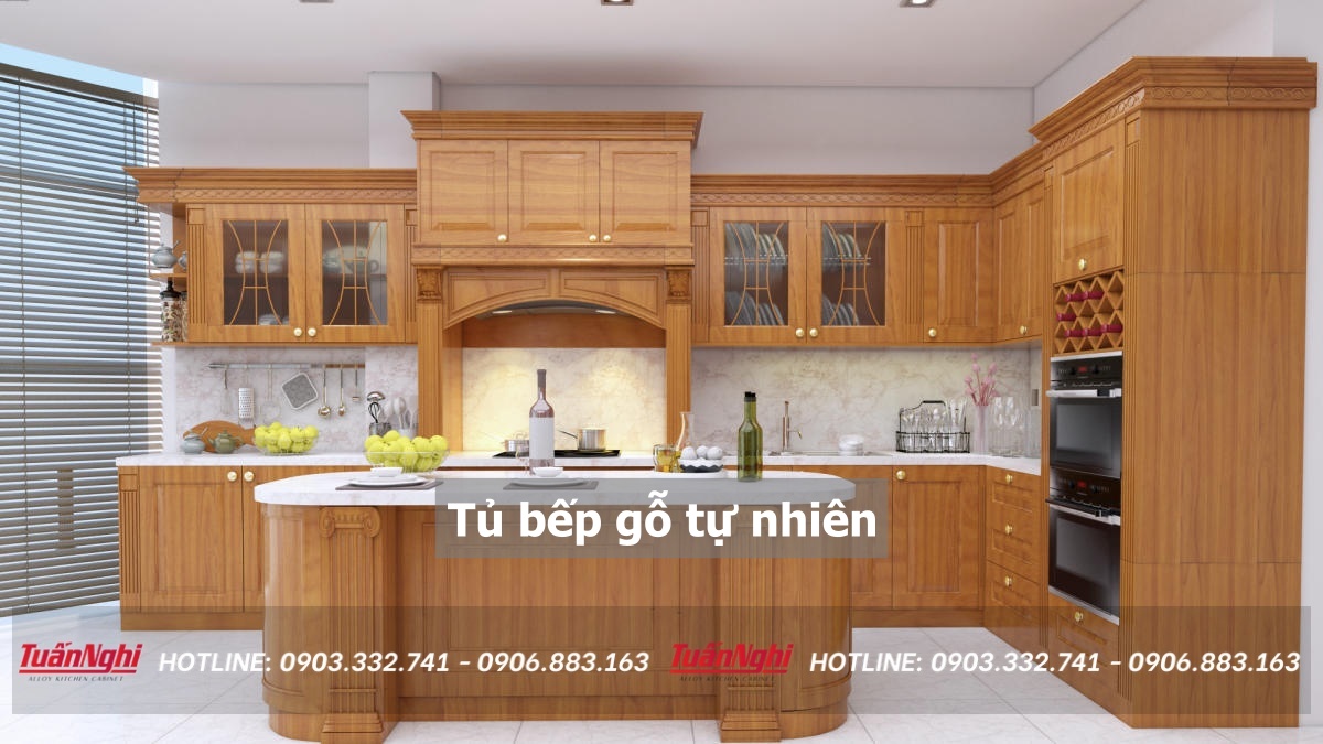 Tủ bếp gỗ tự nhiên