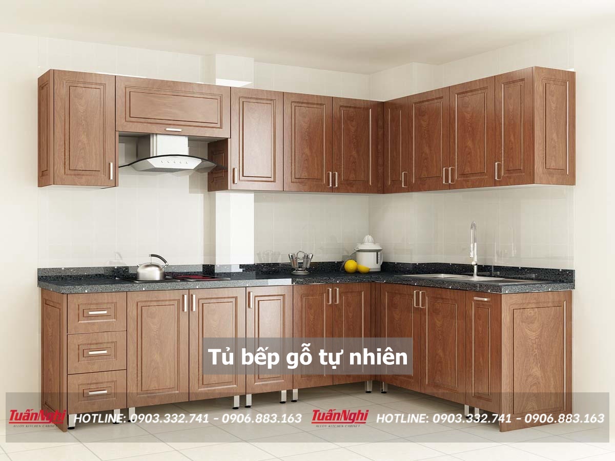 Tủ bếp gỗ tự nhiên