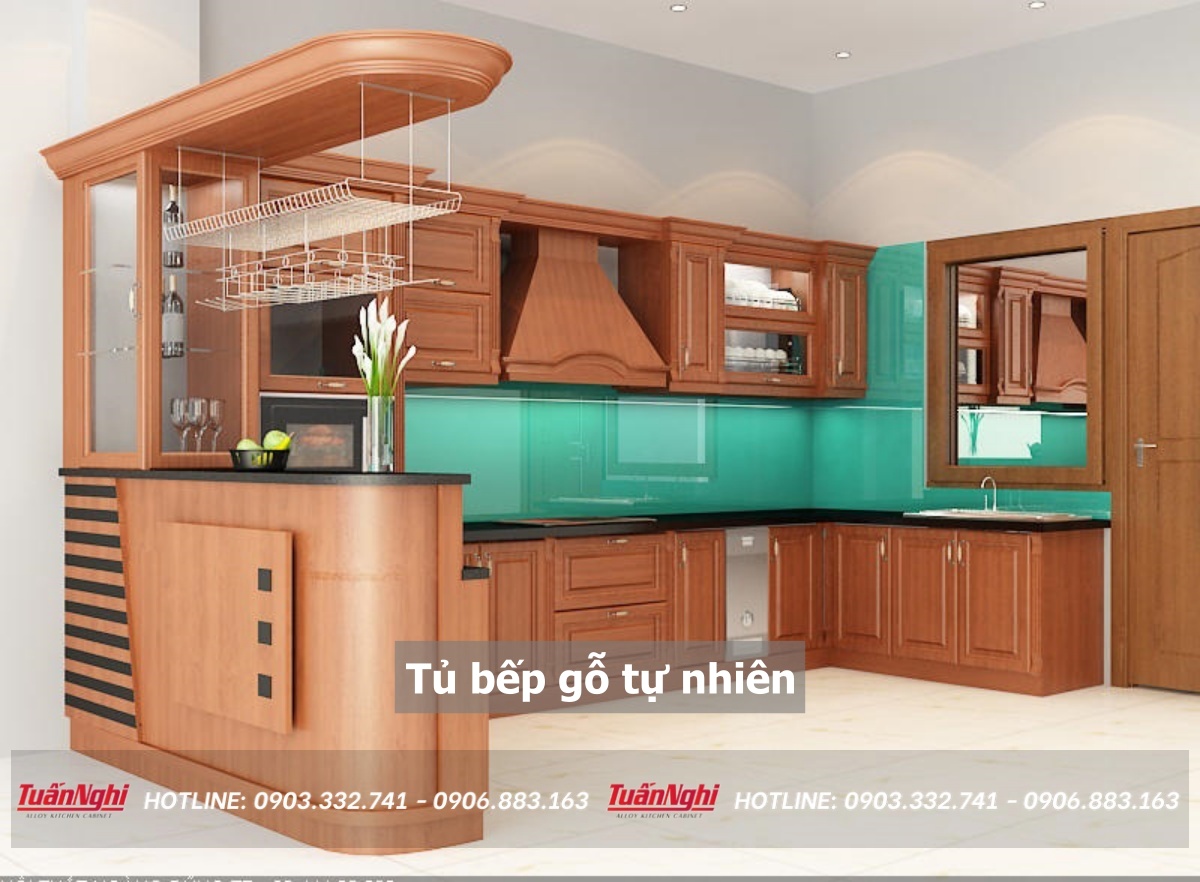 Tủ bếp gỗ tự nhiên