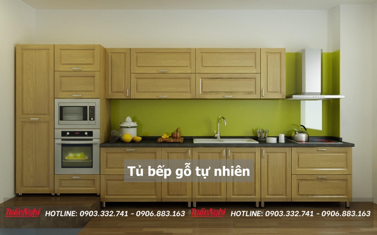 Tủ bếp gỗ tự nhiên