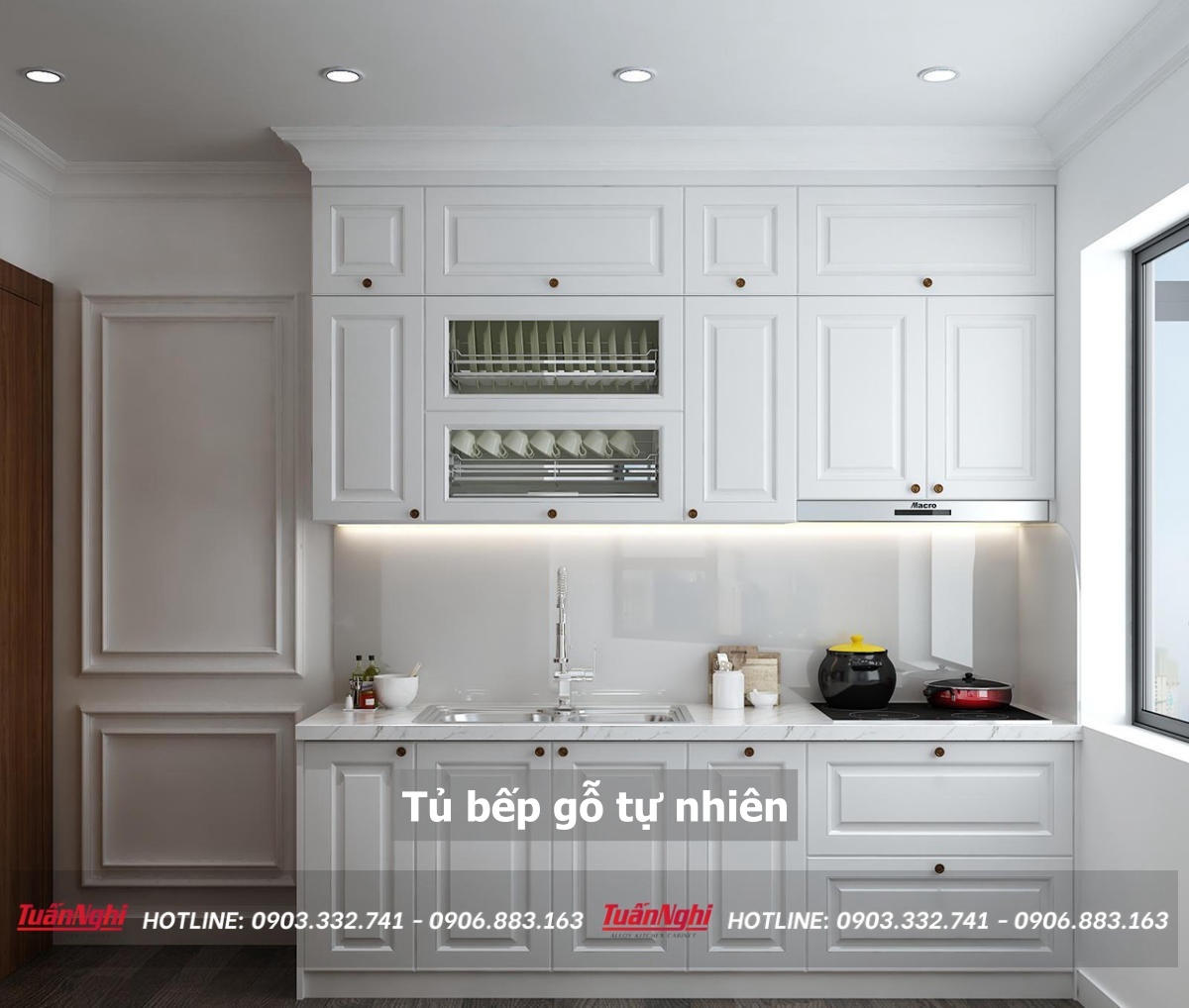 Tủ bếp gỗ tự nhiên