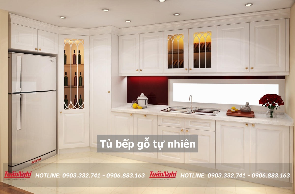 Tủ bếp gỗ tự nhiên