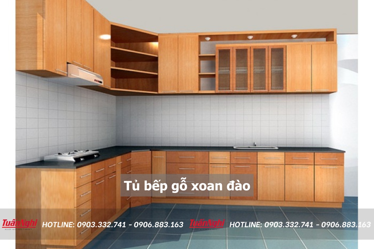10+ Mẫu Tủ Bếp Gỗ Xoan Đào Đẹp Ấn Tượng Nhất 2023 9 Tủ bếp gỗ xoan đào
