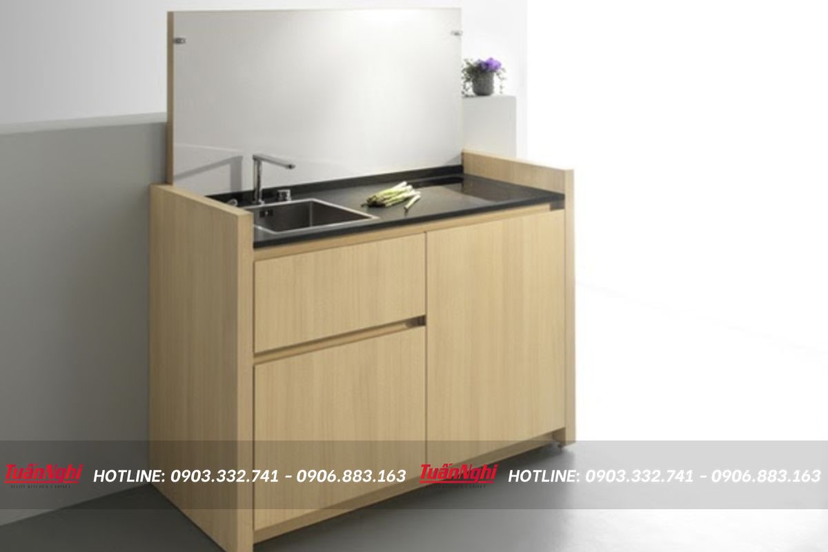 tủ bếp inox mini