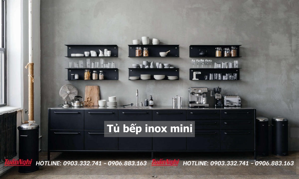 Tủ bếp inox mini
