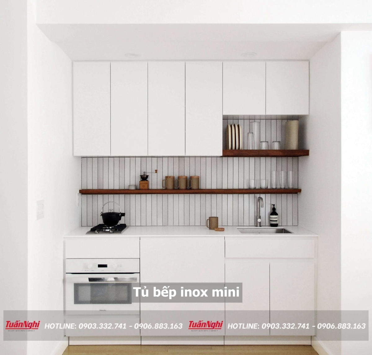 Tủ bếp inox mini