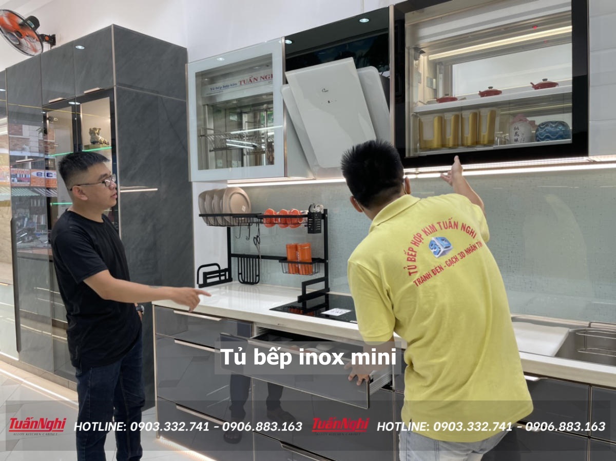 Tủ bếp inox mini