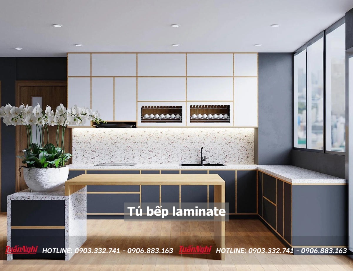 10+ Mẫu Tủ Bếp Laminate Đẹp Hiện Đại Sang Trọng Nhất 2022 13 Tủ bếp laminate