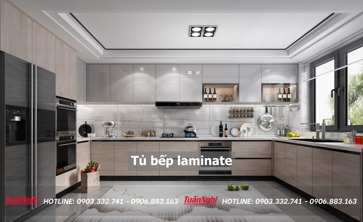 10+ Mẫu Tủ Bếp Laminate Đẹp Hiện Đại Sang Trọng Nhất 2022 14 Tủ bếp laminate
