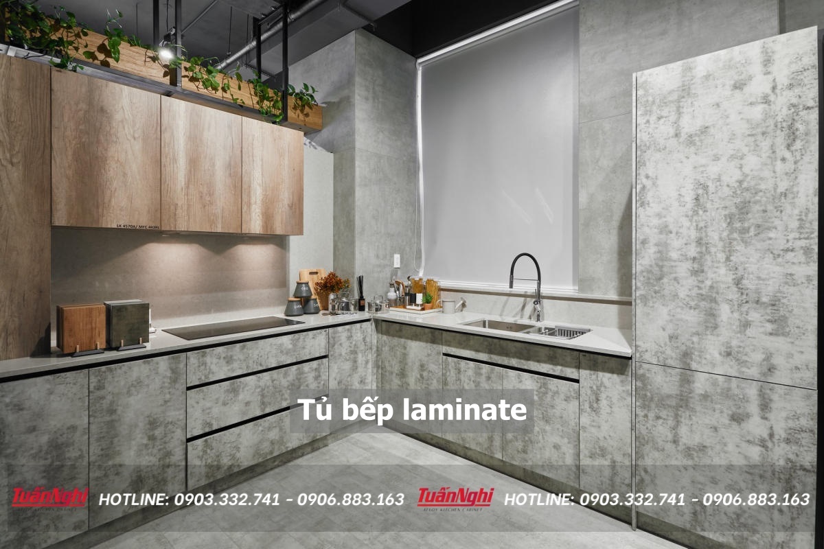 10+ Mẫu Tủ Bếp Laminate Đẹp Hiện Đại Sang Trọng Nhất 2022 16 Tủ bếp laminate