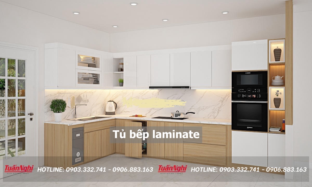 10+ Mẫu Tủ Bếp Laminate Đẹp Hiện Đại Sang Trọng Nhất 2022 18 Tủ bếp laminate