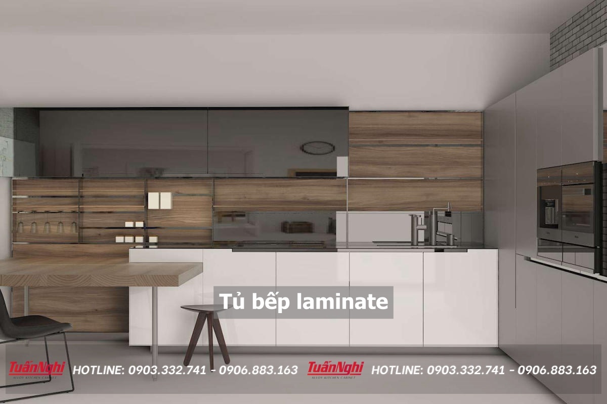 10+ Mẫu Tủ Bếp Laminate Đẹp Hiện Đại Sang Trọng Nhất 2022 21 Tủ bếp laminate