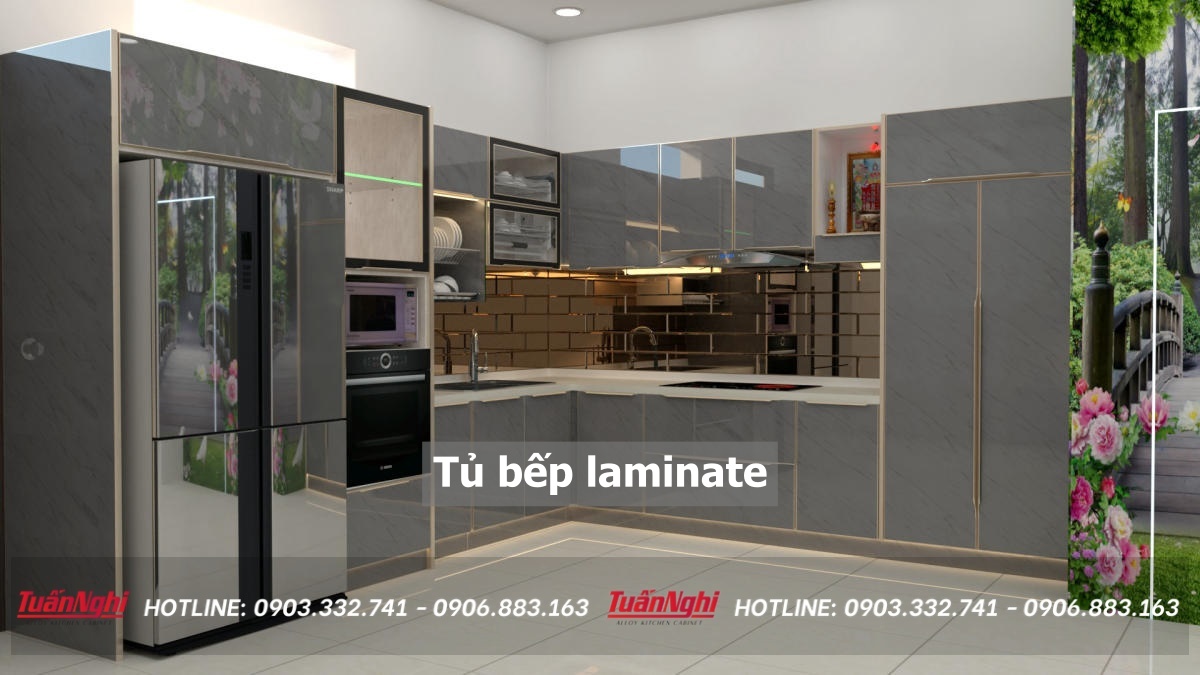 10+ Mẫu Tủ Bếp Laminate Đẹp Hiện Đại Sang Trọng Nhất 2022 22 Tủ bếp laminate