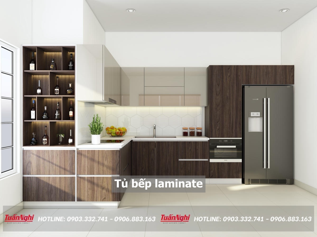 10+ Mẫu Tủ Bếp Laminate Đẹp Hiện Đại Sang Trọng Nhất 2022 12 Tủ bếp laminate