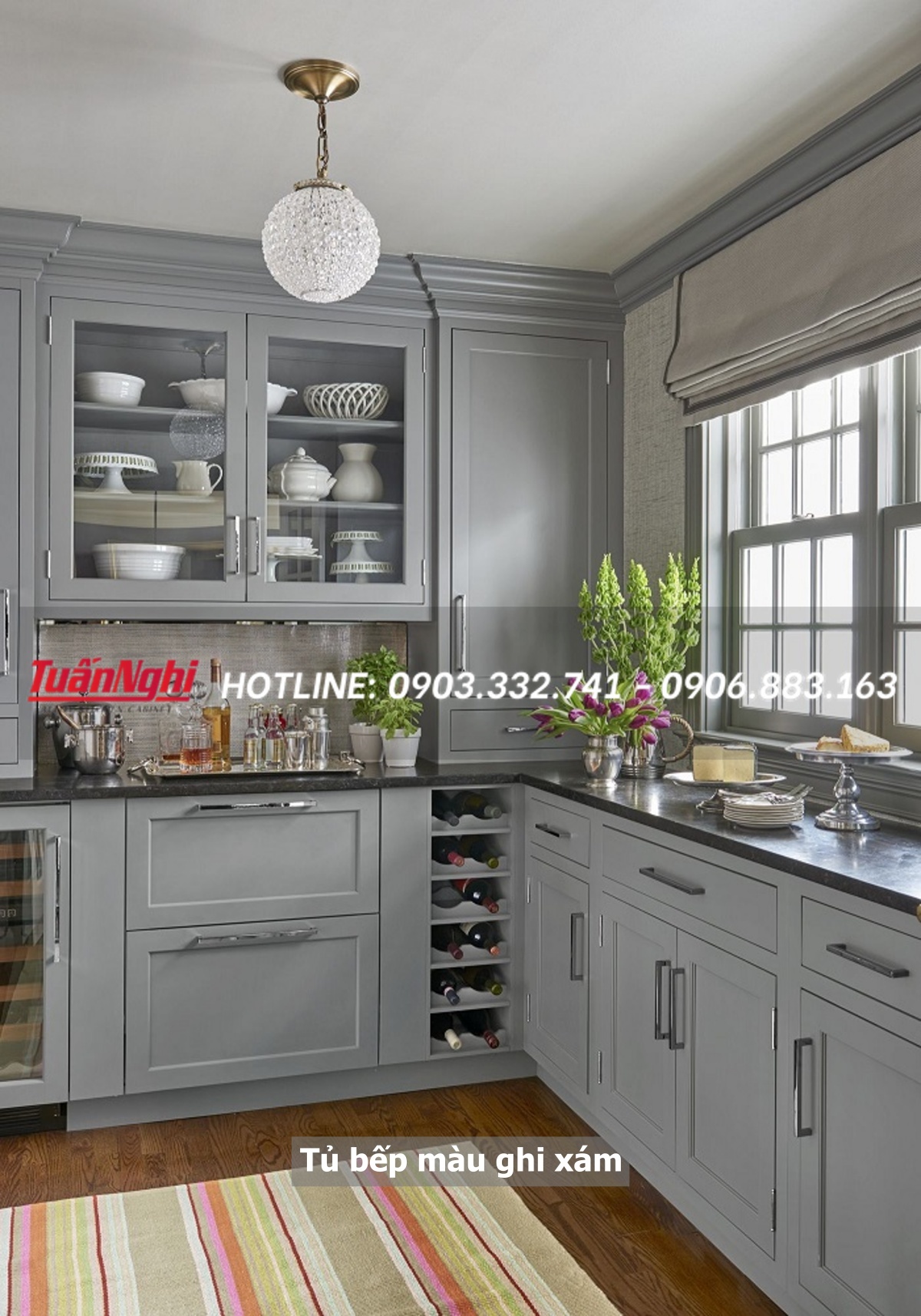 15+ Mẫu Tủ Bếp Màu Ghi Xám Sang Trọng Cho Căn Bếp 2023 27 Tủ bếp màu ghi xám