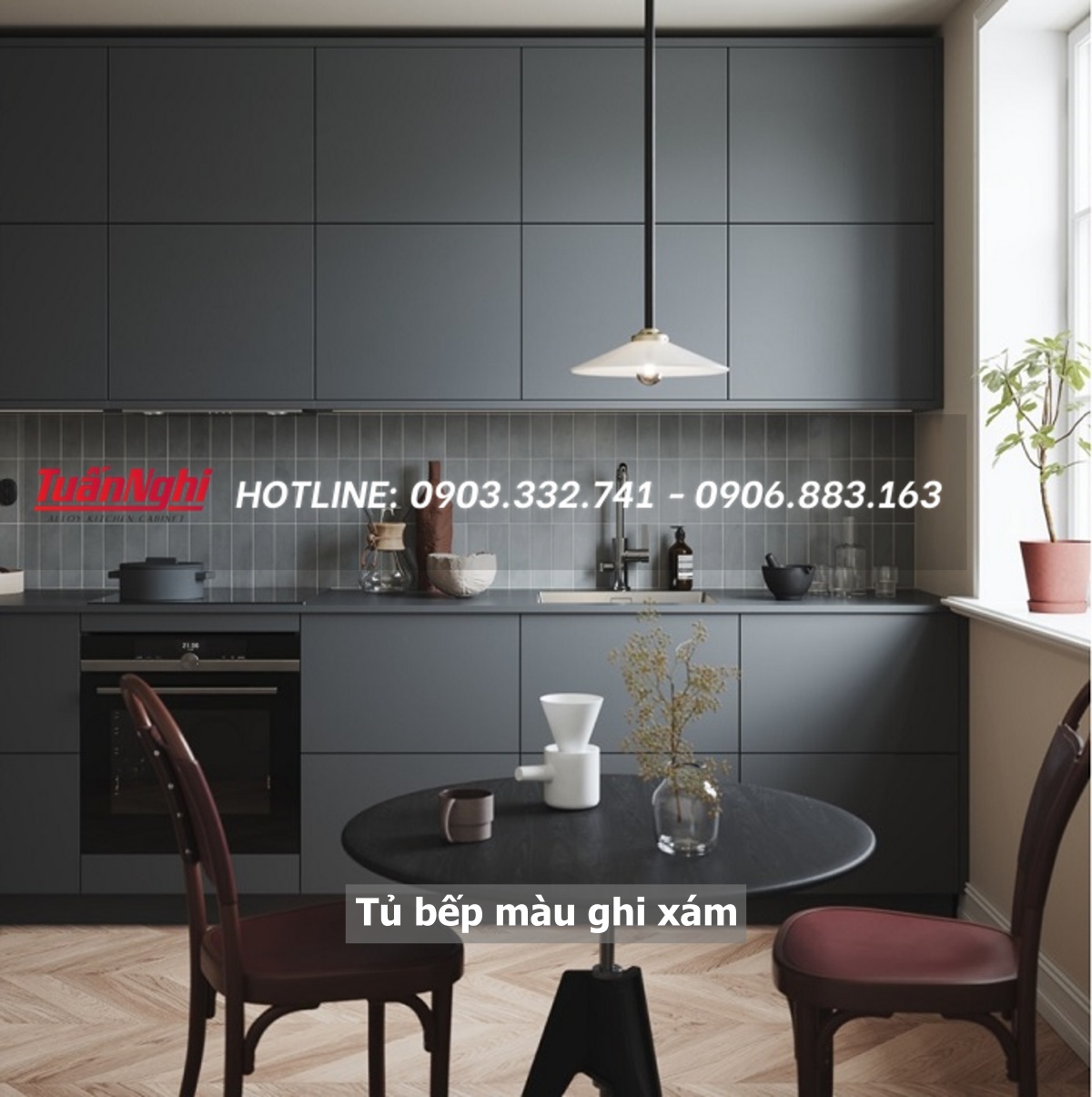 15+ Mẫu Tủ Bếp Màu Ghi Xám Sang Trọng Cho Căn Bếp 2023 28 Tủ bếp màu ghi xám