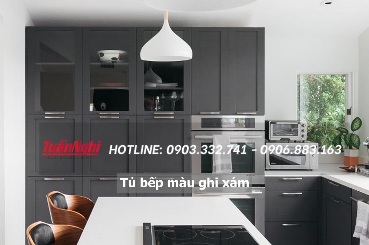 15+ Mẫu Tủ Bếp Màu Ghi Xám Sang Trọng Cho Căn Bếp 2023 25 Tủ bếp màu ghi xám
