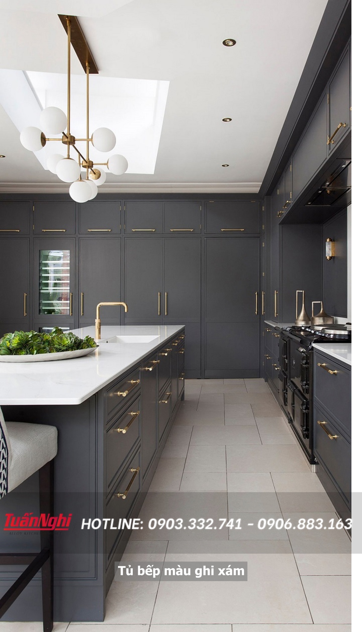 15+ Mẫu Tủ Bếp Màu Ghi Xám Sang Trọng Cho Căn Bếp 2023 21 Tủ bếp màu ghi xám