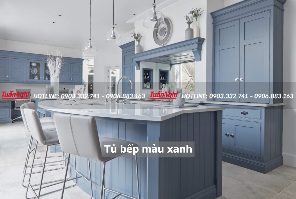 10+ Mẫu Tủ Bếp Màu Xanh Đẹp Và Thu Hút Ánh Nhìn 2023 20 Tủ bếp màu xanh