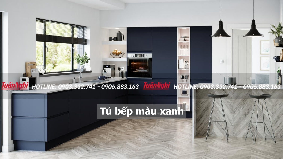 10+ Mẫu Tủ Bếp Màu Xanh Đẹp Và Thu Hút Ánh Nhìn 2023 12 Tủ bếp màu xanh