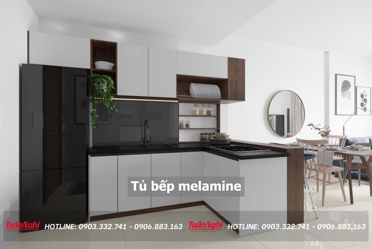 Tủ bếp melamine