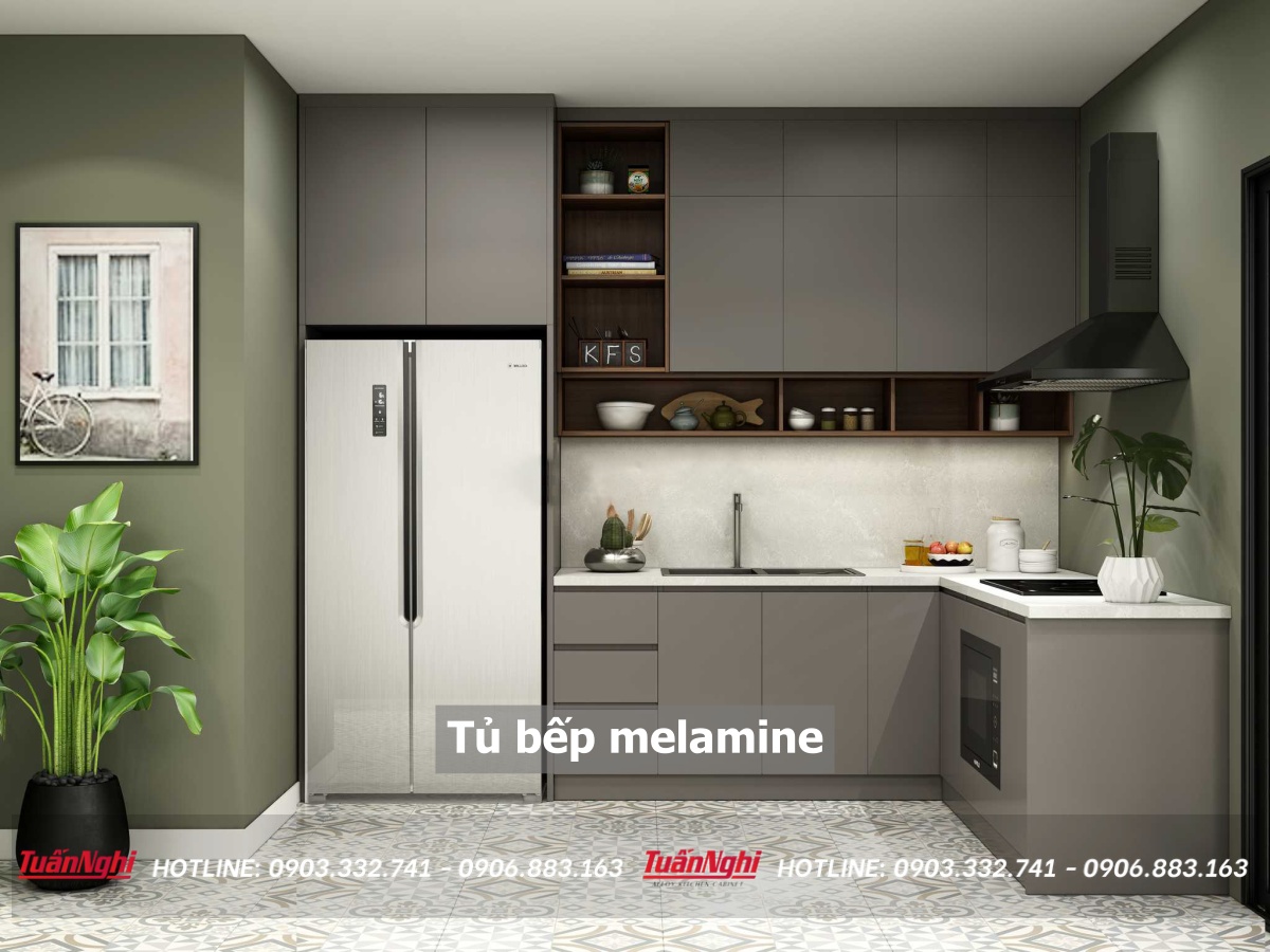 Tủ bếp melamine