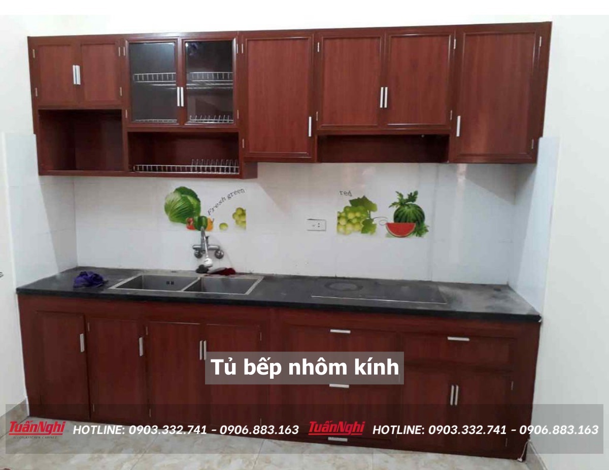 15+ Mẫu Tủ Bếp Nhôm Kính Đẹp Không Thể Bỏ Qua 2023 23 Tủ bếp nhôm kính
