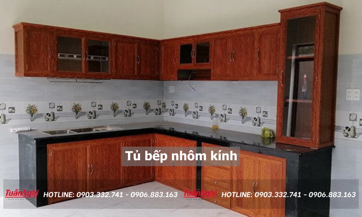 15+ Mẫu Tủ Bếp Nhôm Kính Đẹp Không Thể Bỏ Qua 2023 22 Tủ bếp nhôm kính