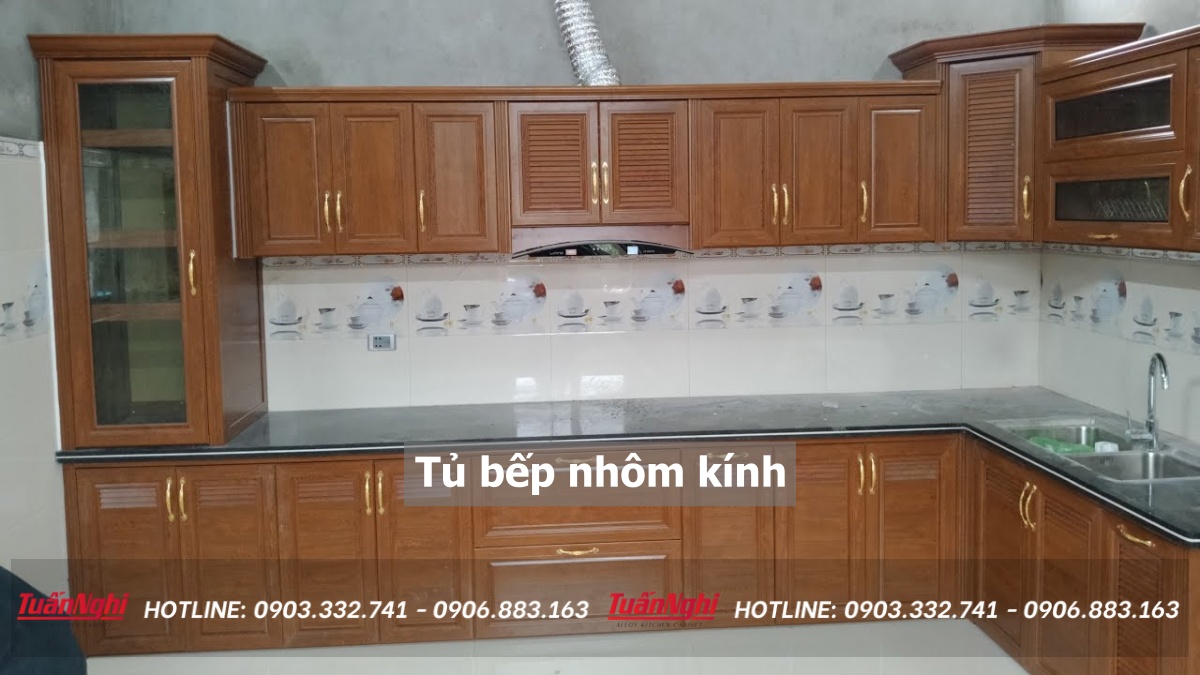 15+ Mẫu Tủ Bếp Nhôm Kính Đẹp Không Thể Bỏ Qua 2023 29 Tủ bếp nhôm kính