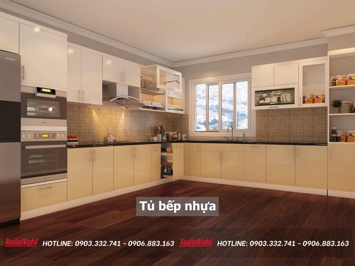 10+ Mẫu Tủ Bếp Nhựa Đẹp Bền Được Dùng Nhiều Nhất 2023 13 Tủ bếp nhựa