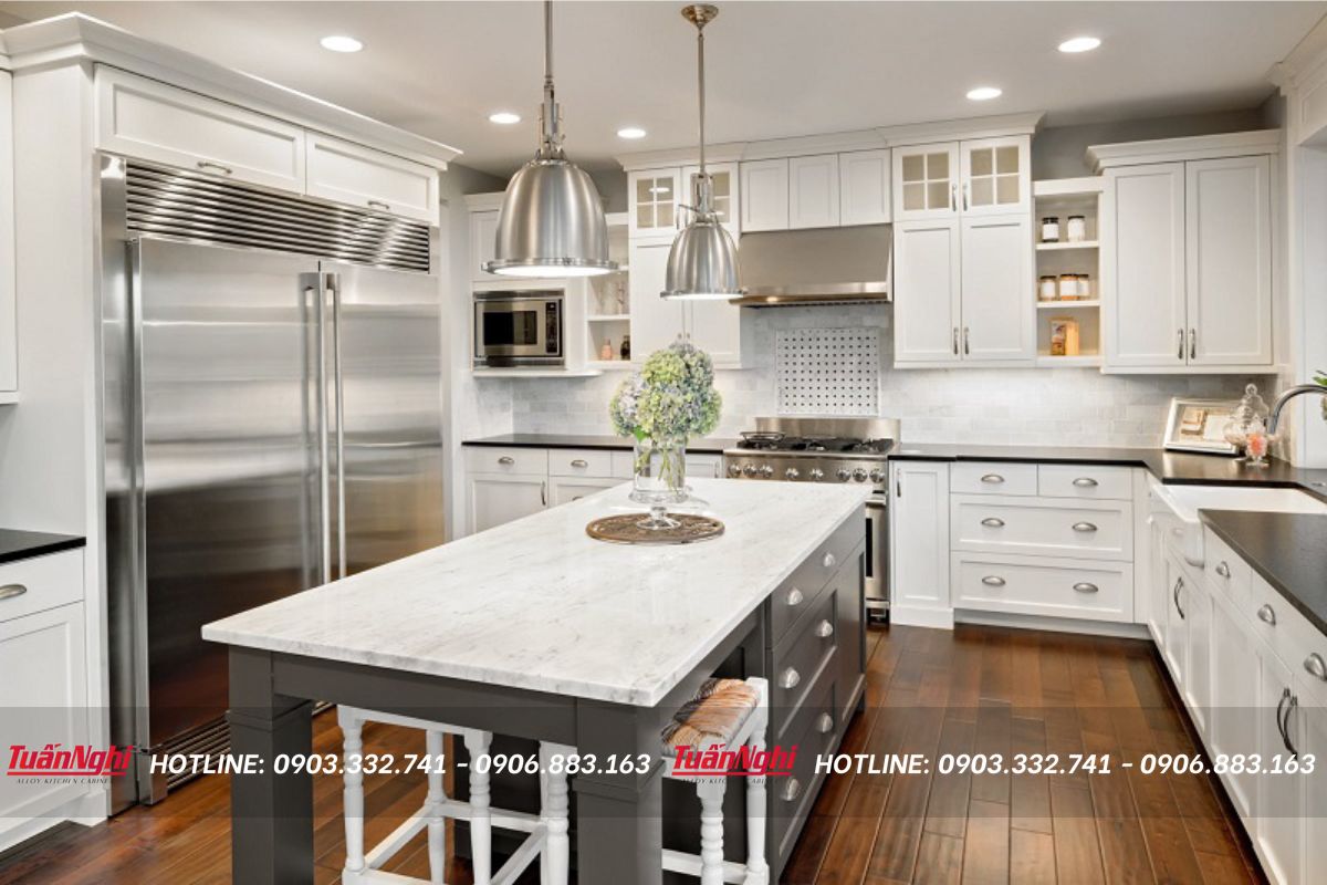 Tủ bếp nhựa không thấm nước và chống mốc