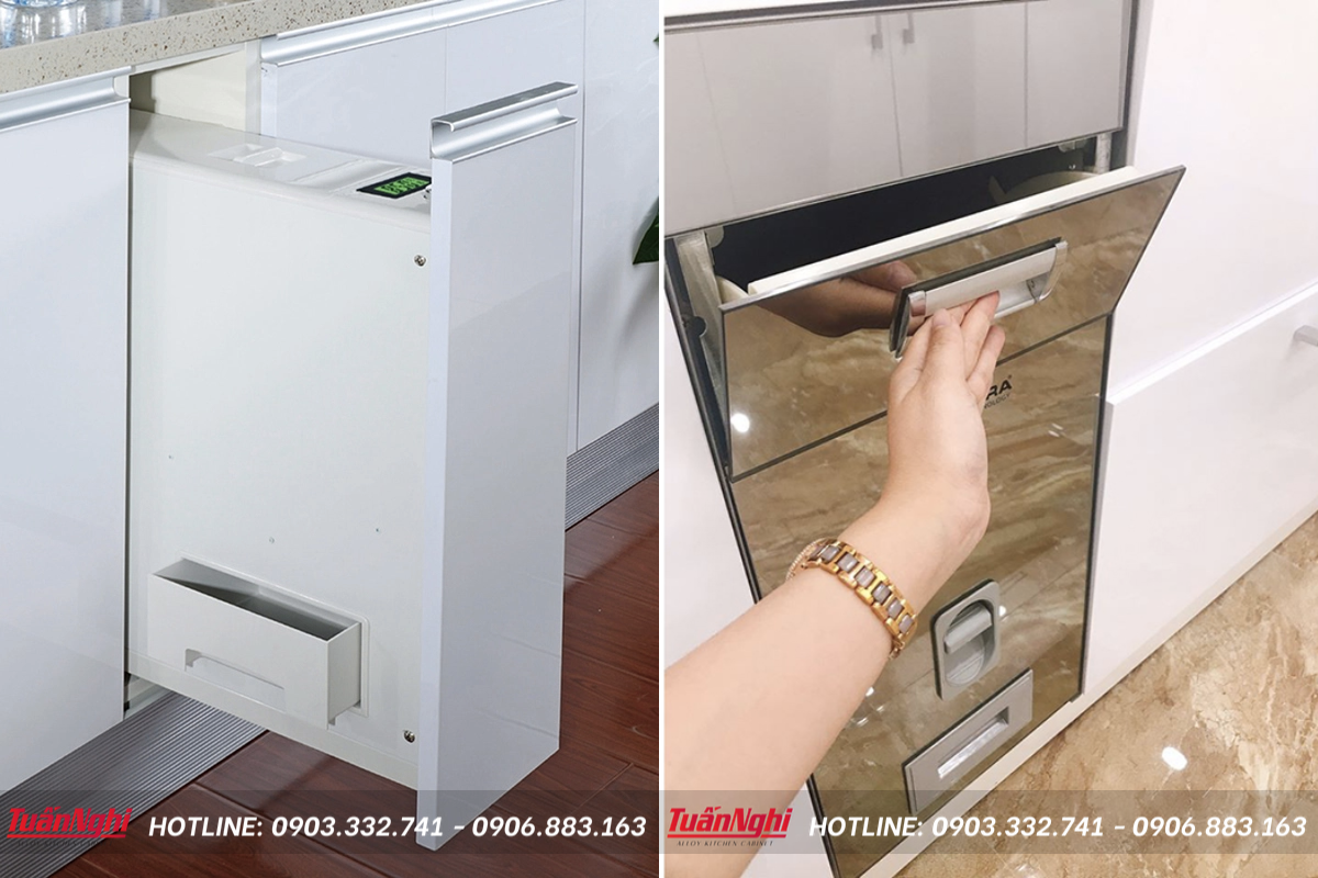 Kích thước đựng tủ đựng gạo trong tủ bếp