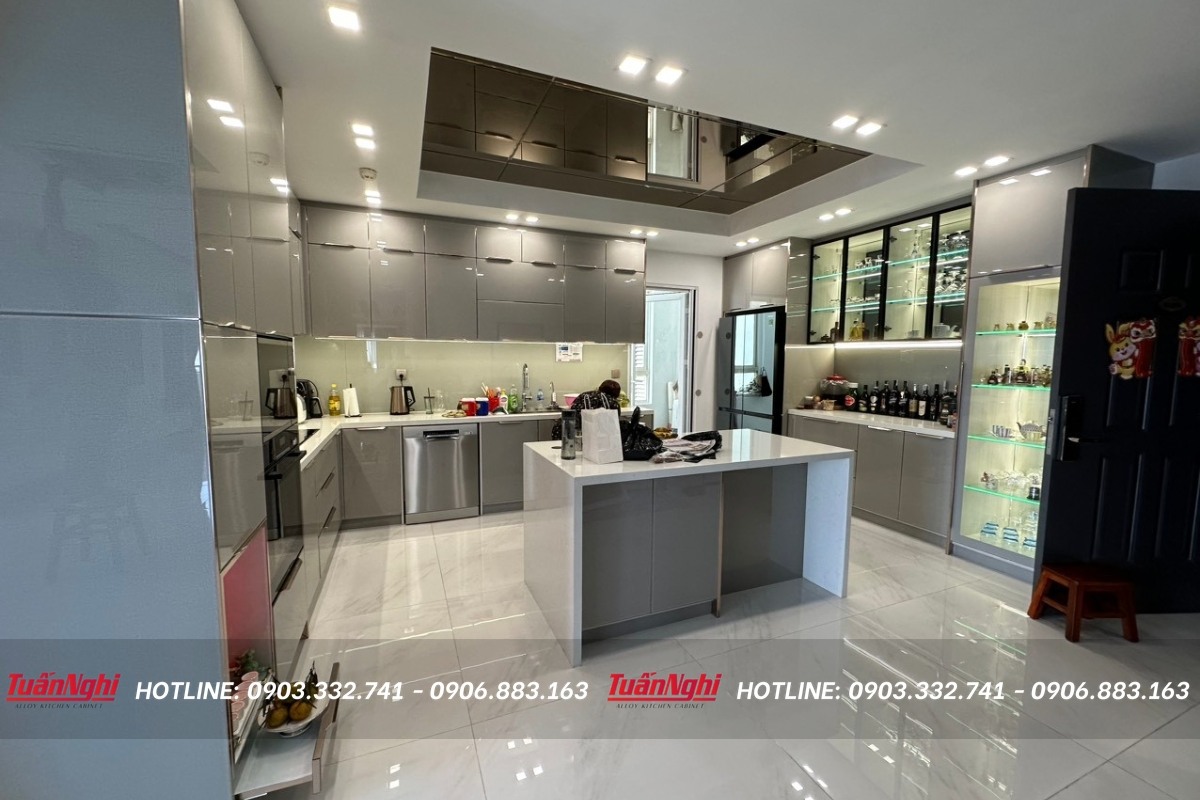 những mẫu tủ bếp hợp kim đẹp