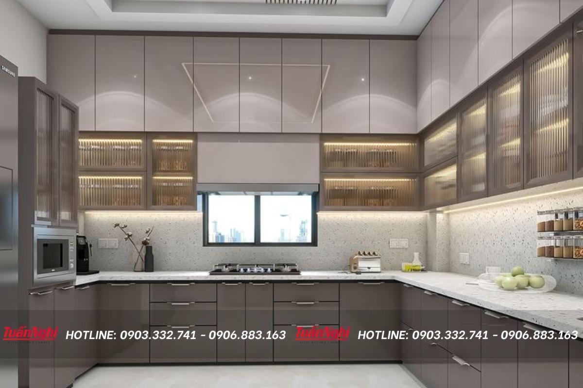 giá tủ bếp hợp kim nhôm