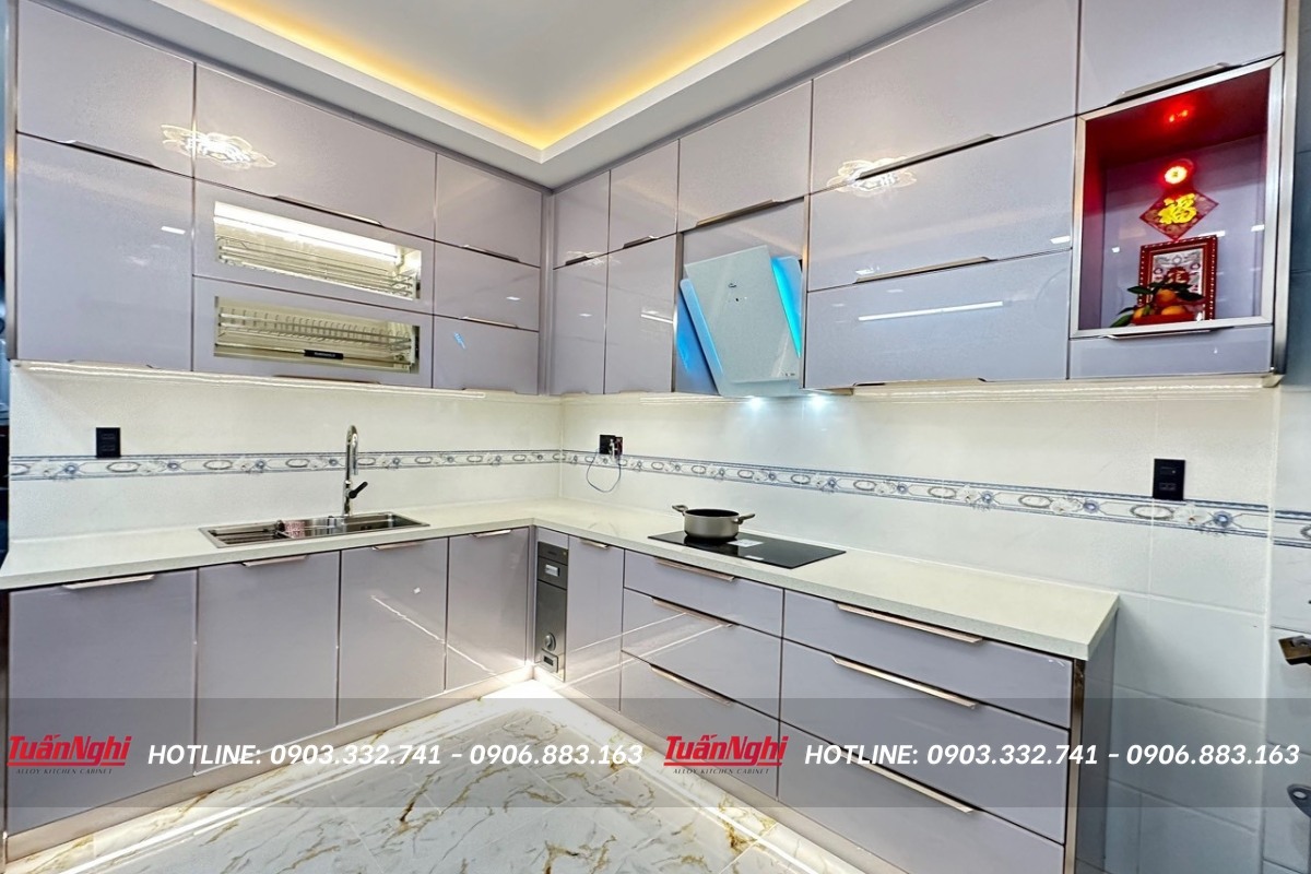 tủ bếp hợp kim nhôm