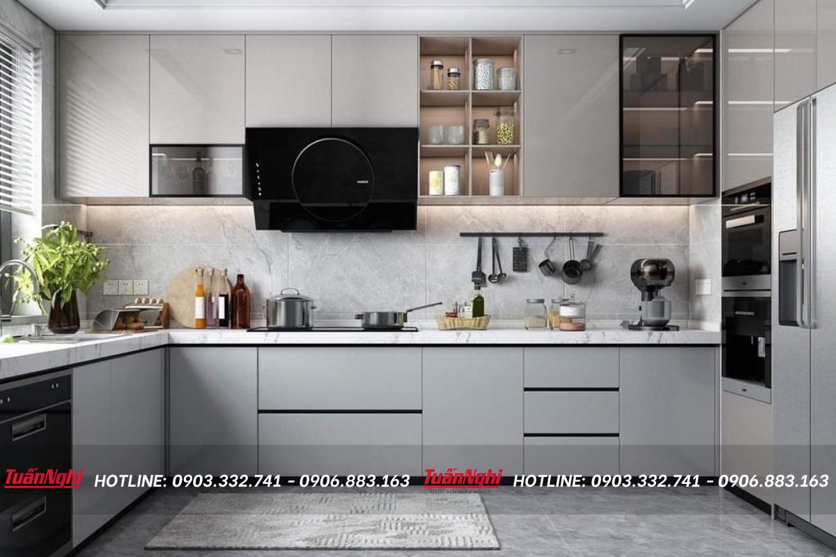 khoang thùng tủ bếp gỗ công nghiệp