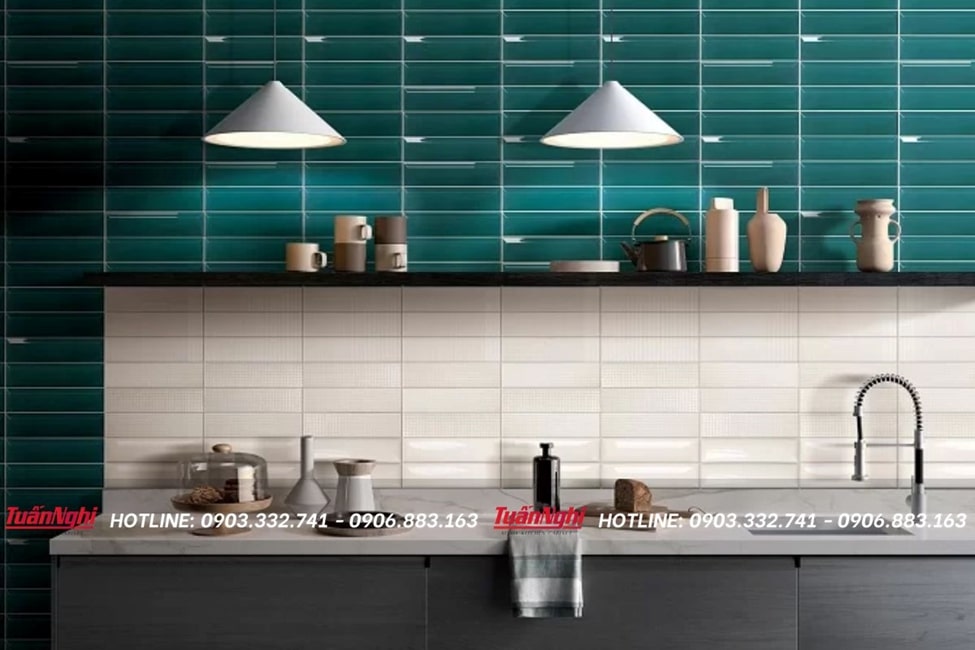 Mẫu gạch ốp trong căn bếp hiện đại 