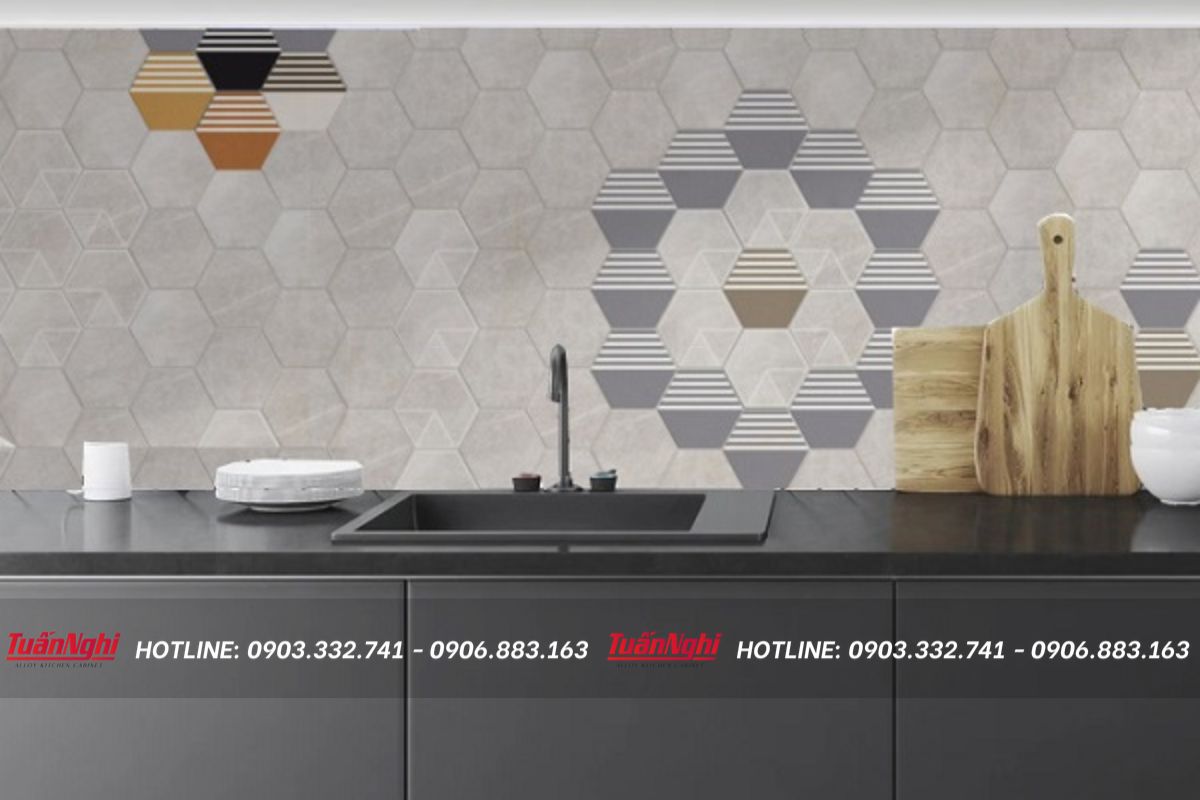 Mẫu gạch Mosaic cực cuốn hút trong căn bếp nhỏ