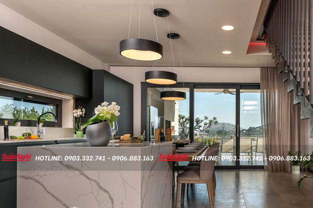 8 Loại mặt đá bếp bền và sang trọng cho nhà của bạn 22 Mặt bếp đá thạch anh nhân tạo đa dạng màu sắc và kiểu dáng