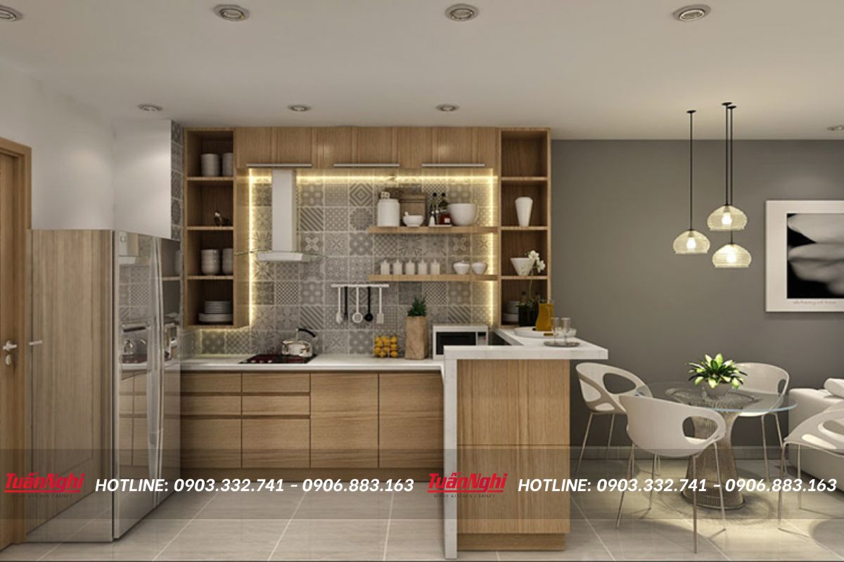 40+ Mẫu tủ bếp cho chung cư nhỏ hiện đại nhất 2023 107 tủ bếp căn hộ chung 45m2