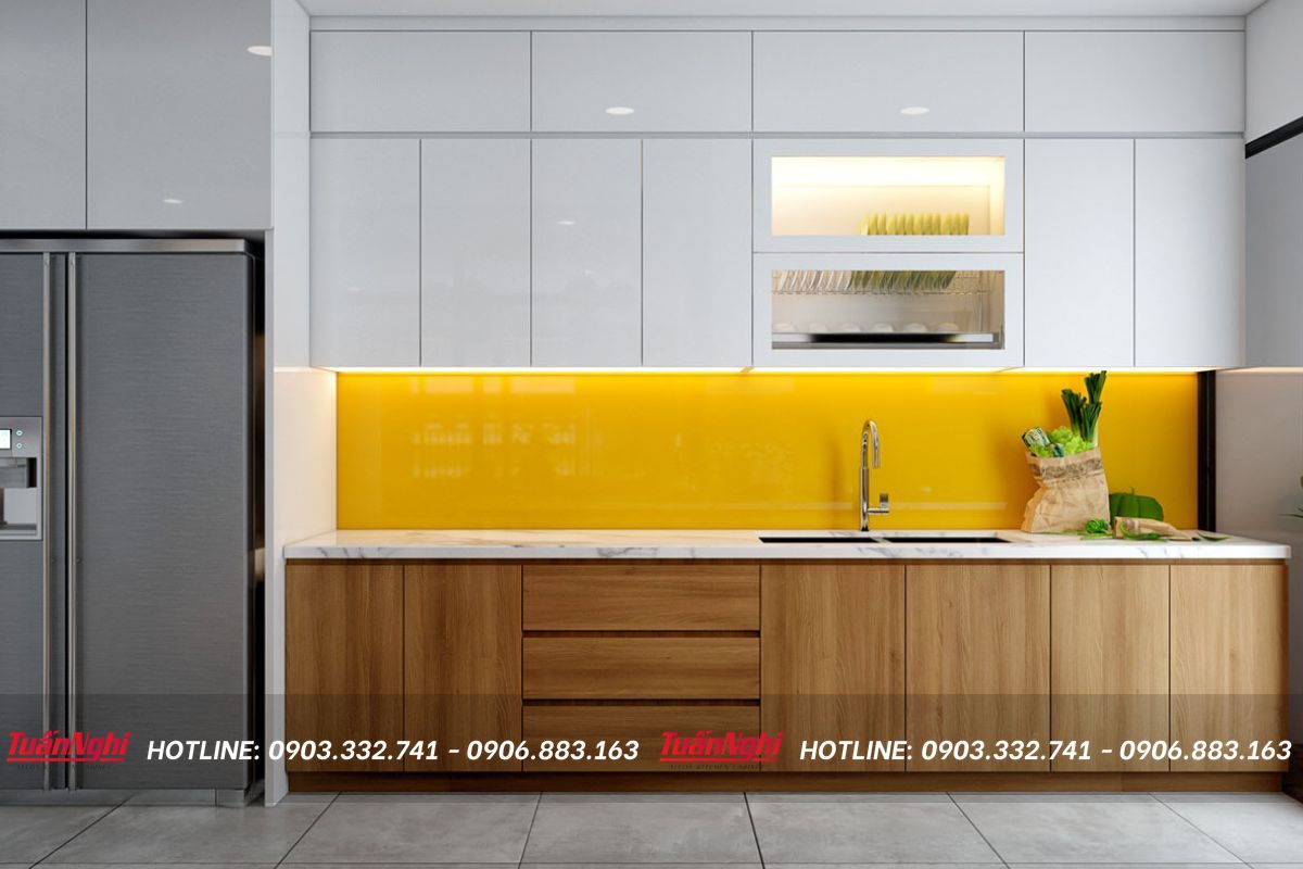 tủ bếp chữ i dài 3m