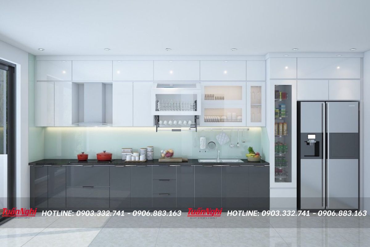 tủ bếp chữ i dài 3m