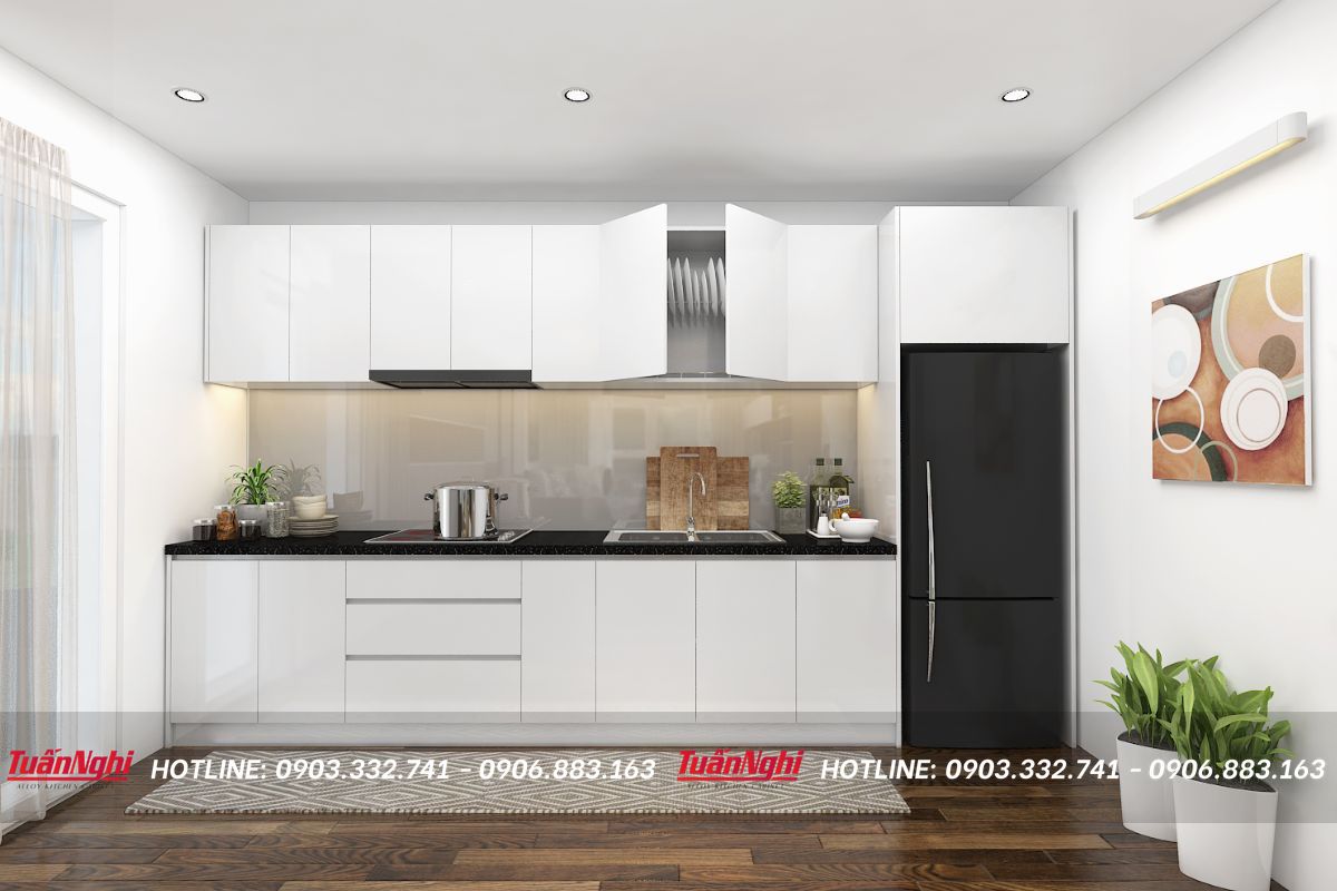 tủ bếp chữ i dài 3m