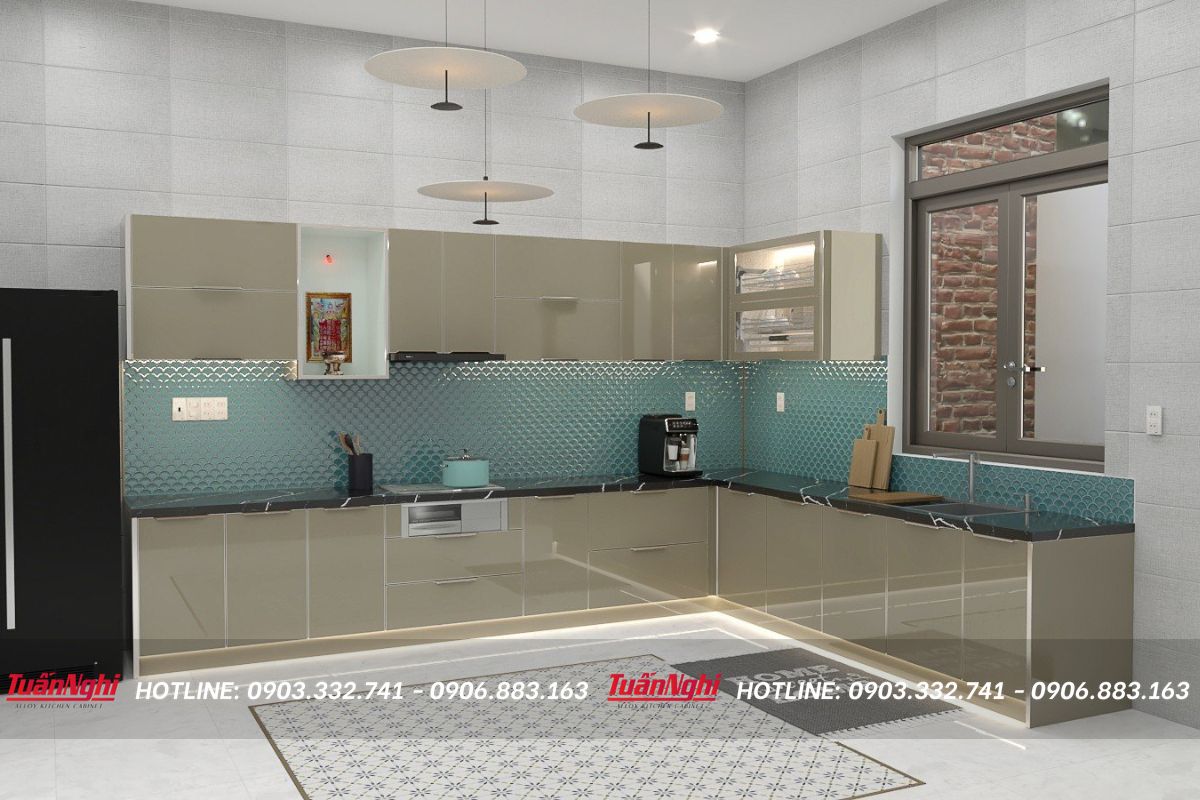 tủ bếp có bàn thờ ông táo